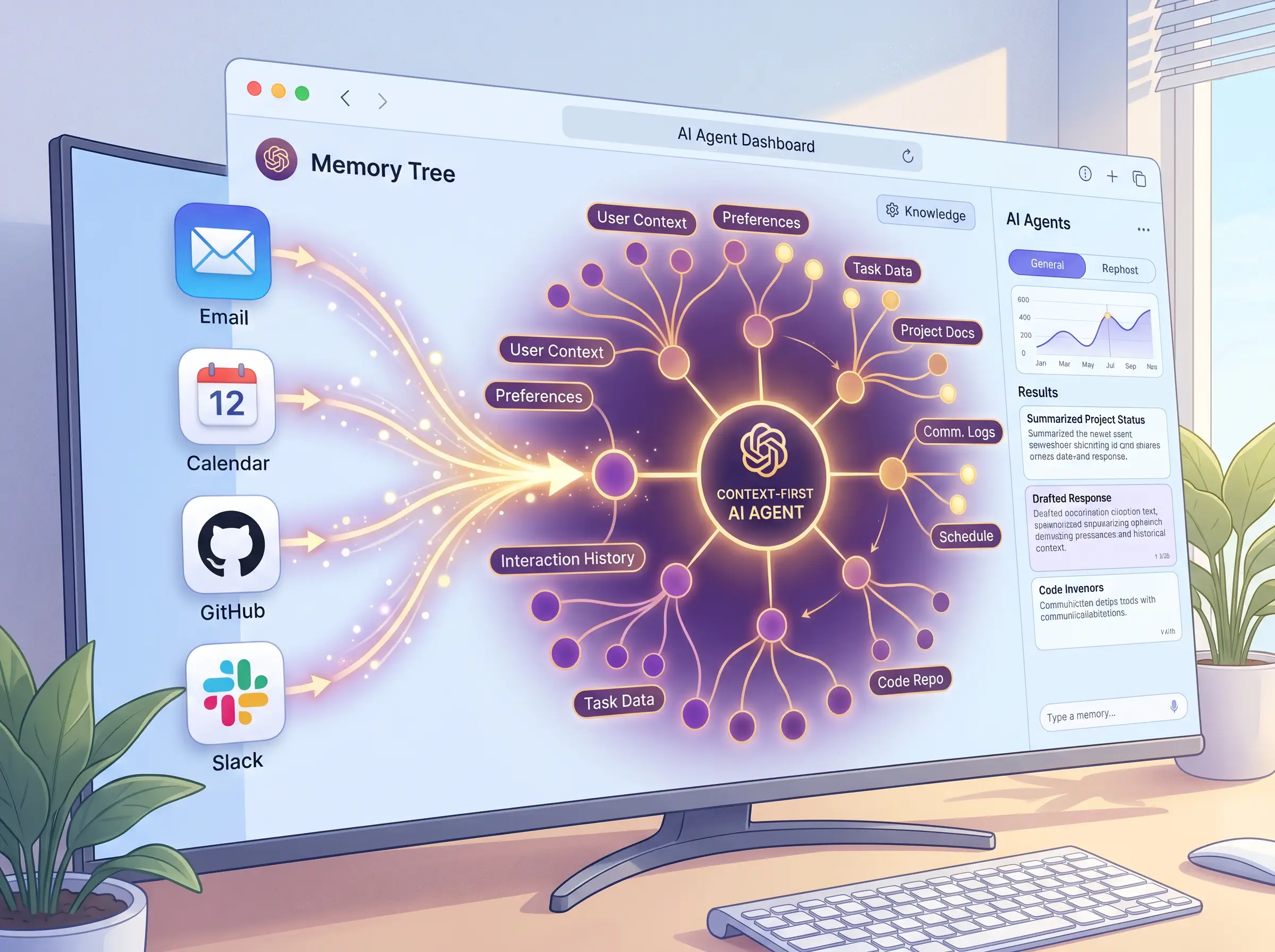 OpenHuman上下文优先Agent概念图