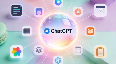 ChatGPT从聊天框向超级应用演化的概念图