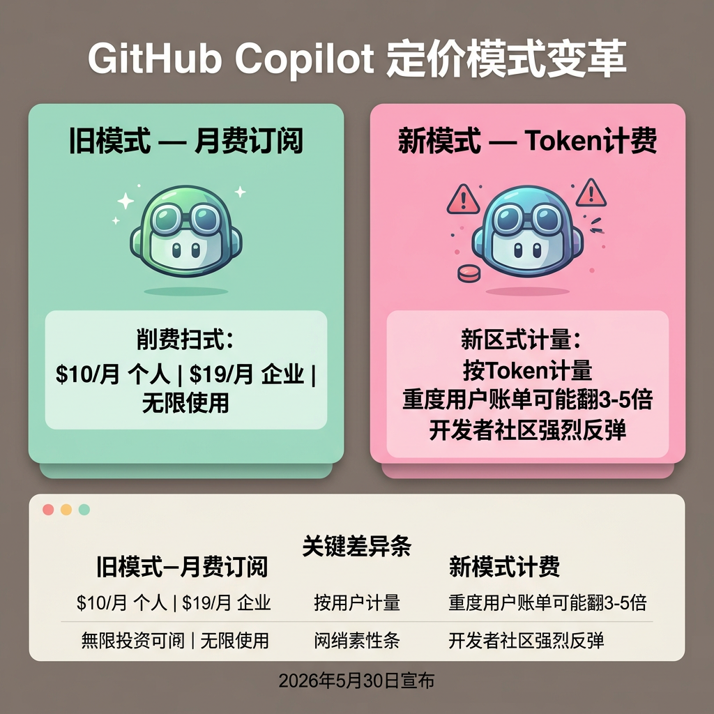 GitHub Copilot新旧定价模式对比