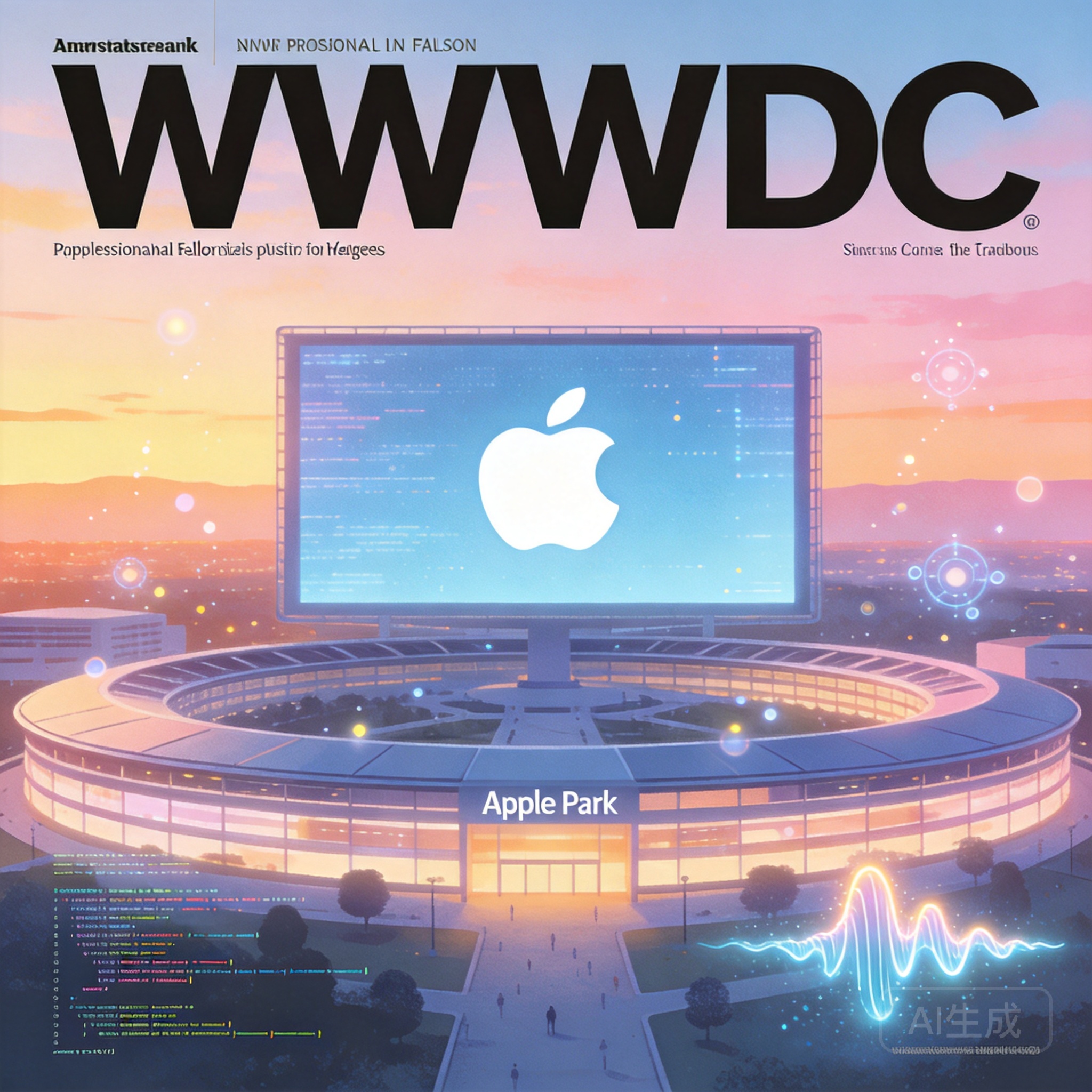 WWDC 2026 Apple Park黄昏概念图