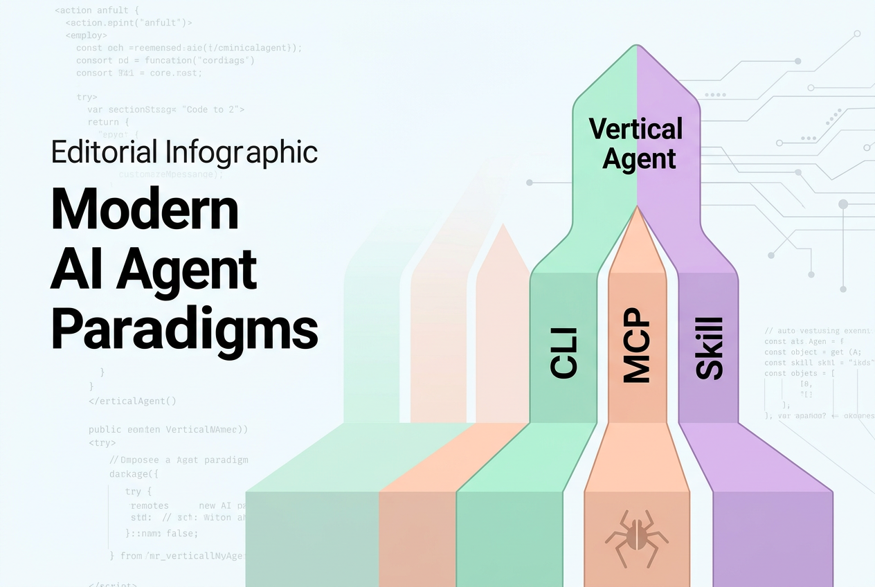 AI Agent三大范式 - CLI MCP Skill定义Agent工程封面
