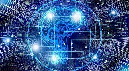 AI Technology competition between US and China - iron curtain concept
