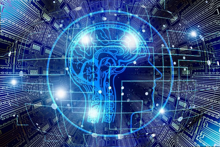 AI Technology competition between US and China - iron curtain concept