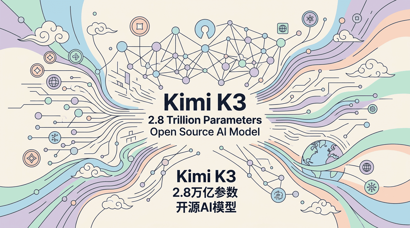 Kimi K3开源 2.8万亿参数MoE模型全球AI格局变化