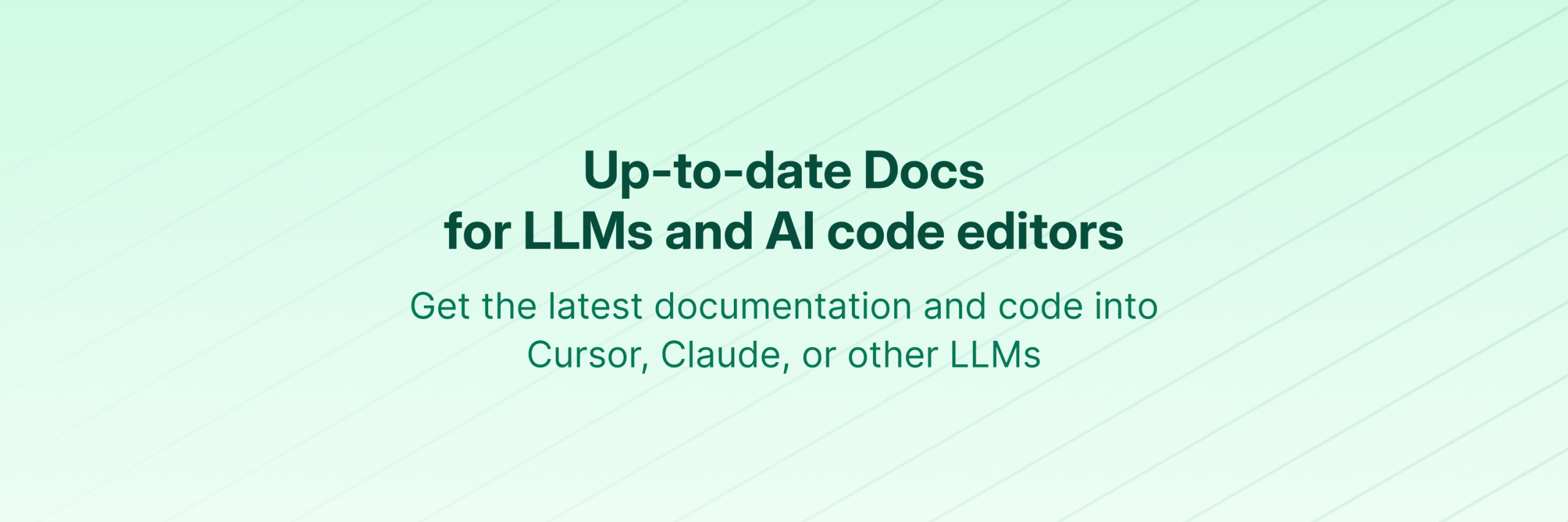Context7 - Up-to-date code documentation for LLMs and AI code editors