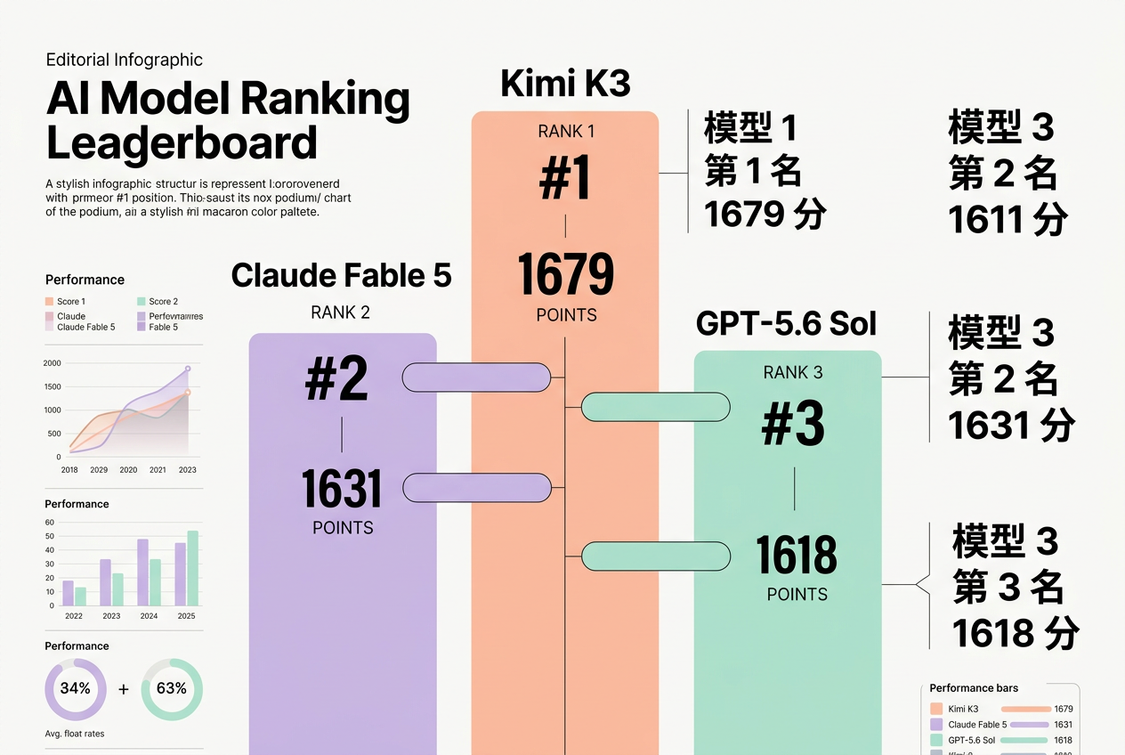 Kimi K3 Arena排行榜