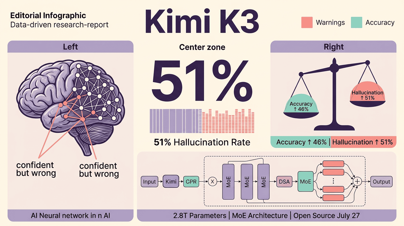 Kimi K3幻觉率51%深度分析