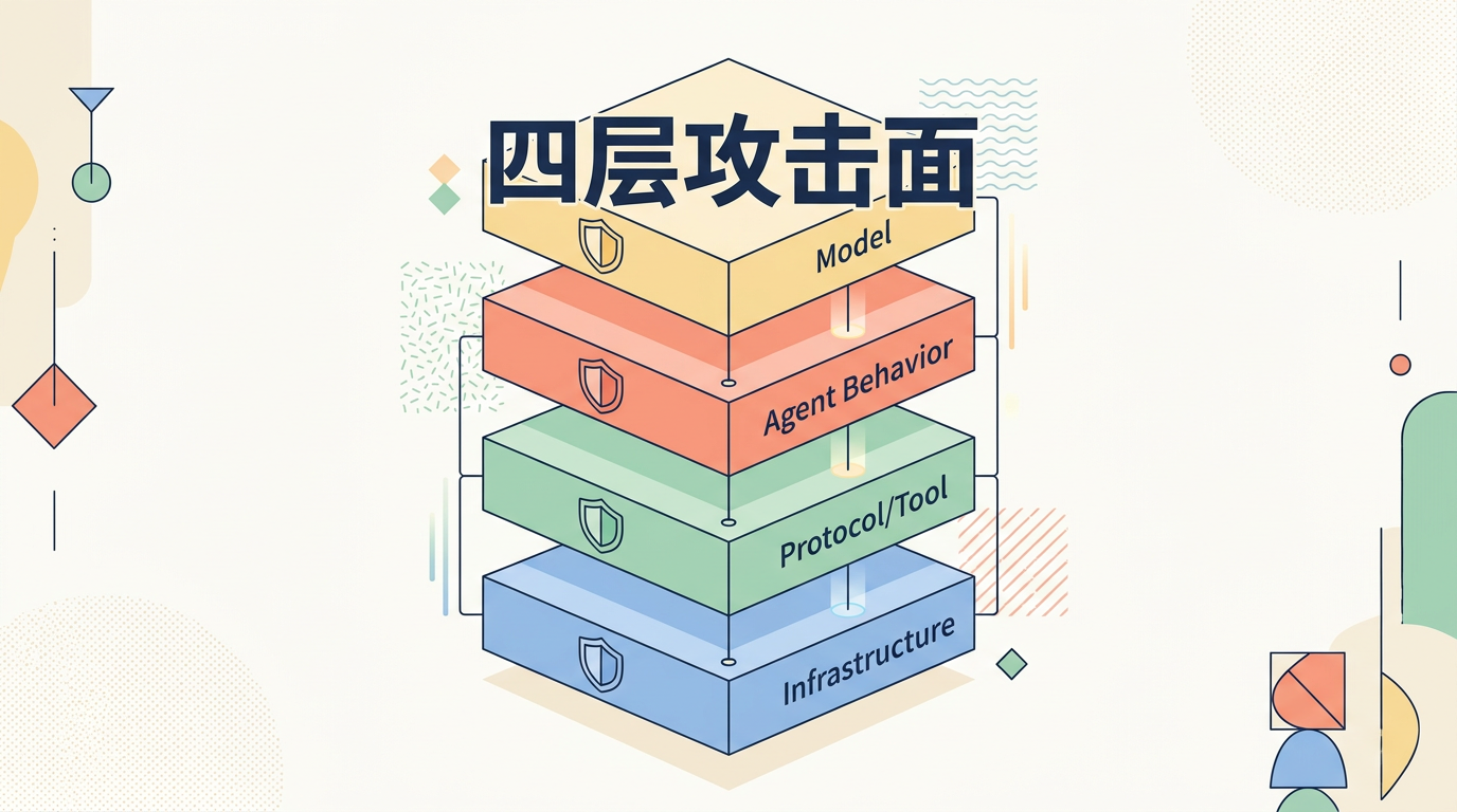 AI 四层攻击面架构示意图