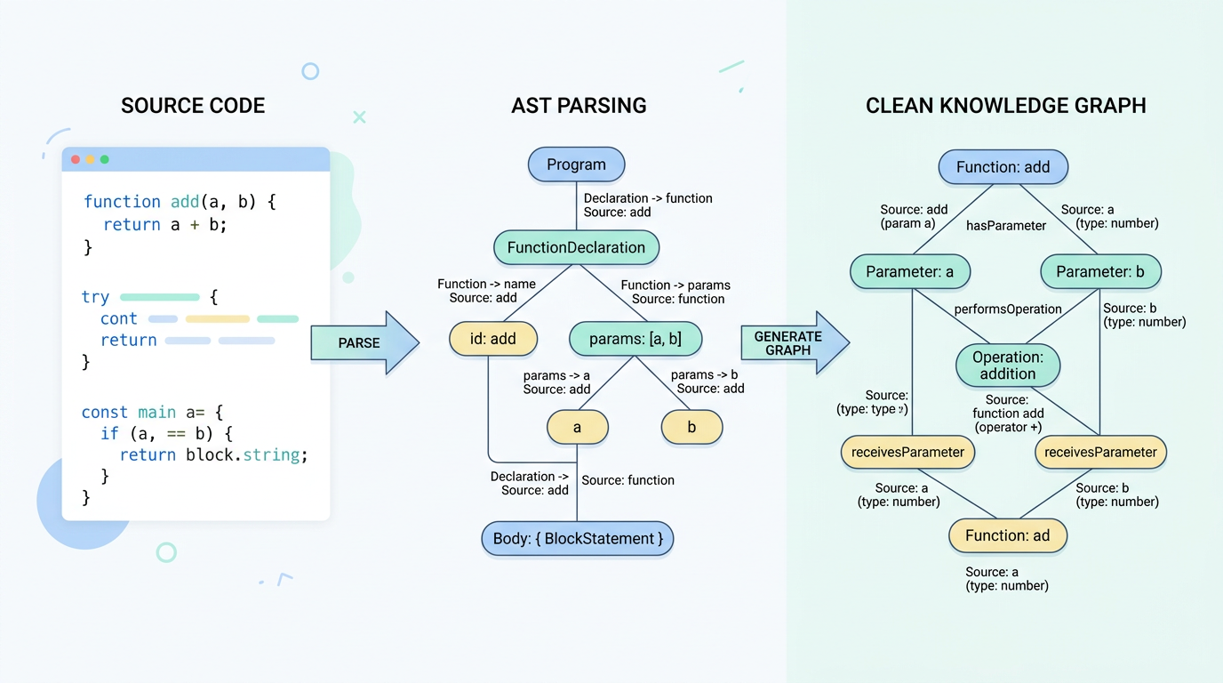 AST 解析建图流程的插画