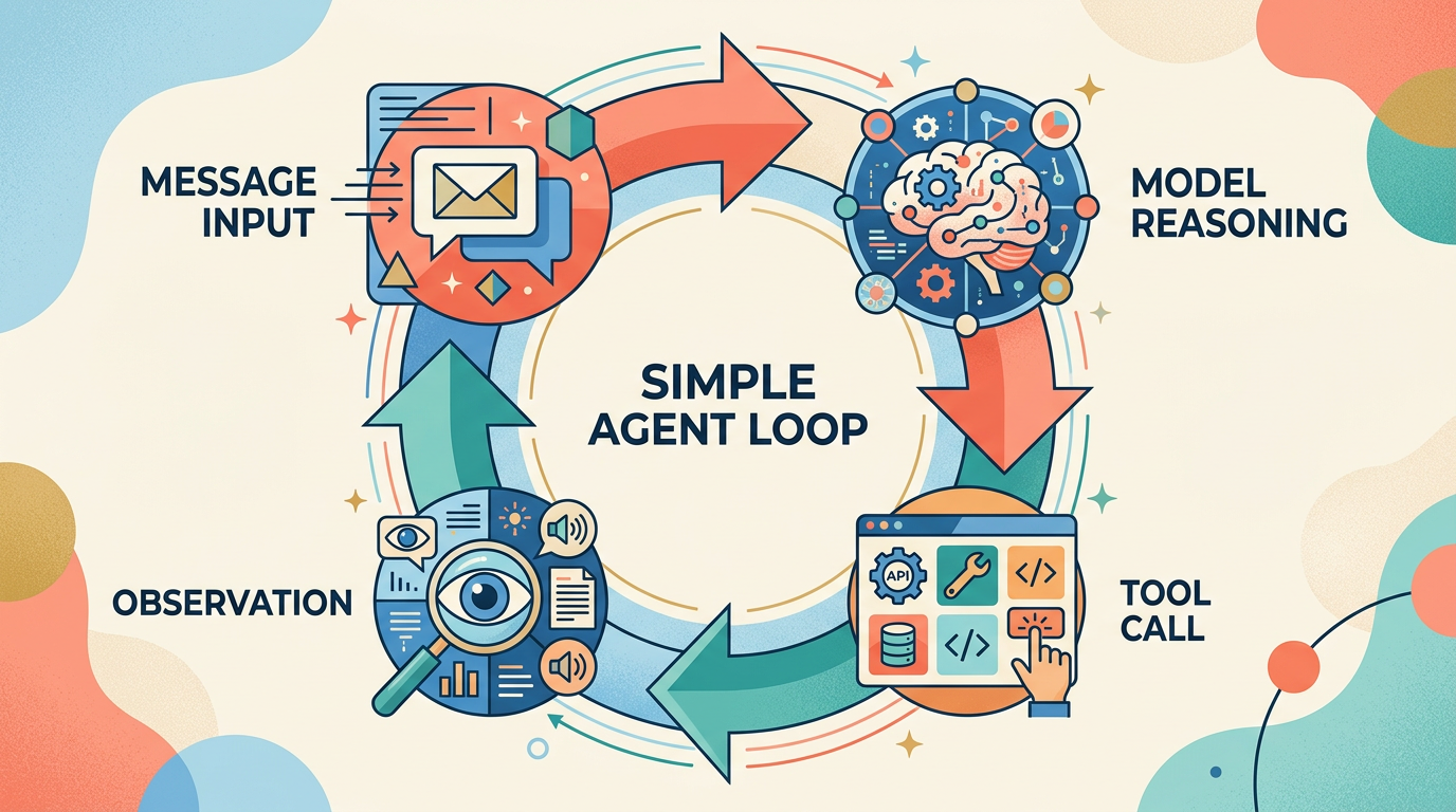 Agent Loop 循环机制的插画