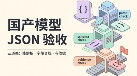 JSON 文档依次通过解析、字段、依据三道验收关