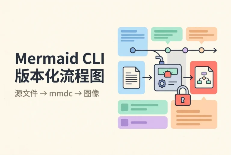 mmd 源文件经 mmdc 构建机输出为流程图图像